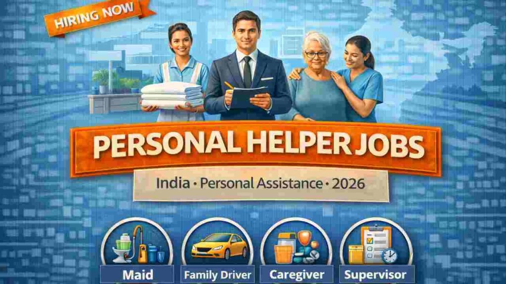 Personal Helper Jobs India 2026 – Household Helpers, Private Assistants, Care Helpers & Family Support Roles